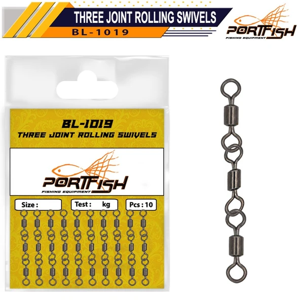 Portfish BL-1019 Zincir Üçlü Fırdöndü ürün görseli 1