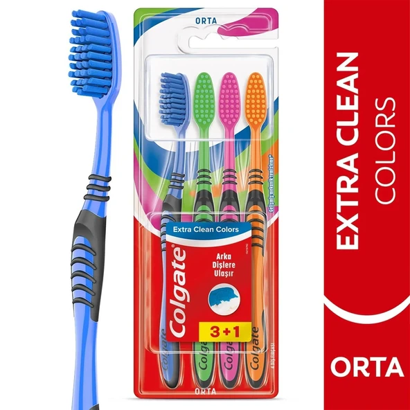 Colgate Extra Clean Color 3+1 Diş Fırçası ürün görseli 1