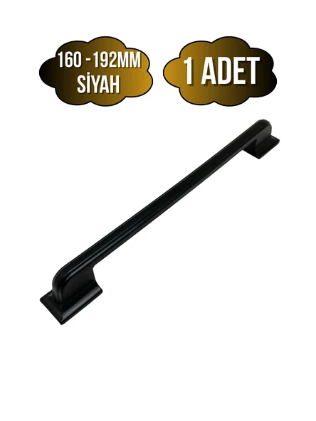 Okyanus Siyah Metal Dolap Kulpu Mobilya ve Mutfak Dolap Kulpu(SİYAH)(160-192MM) Siyah 160-192mm 160-192mm - 1 ADET ürün görseli 1