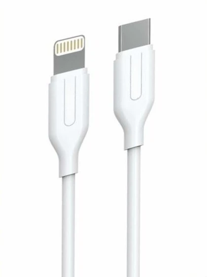 PDAteknoloji Yetty 3.0A Lightning ile Uyumlu-Type-C Kablo 1m Beyaz YKB-08B ürün görseli 1