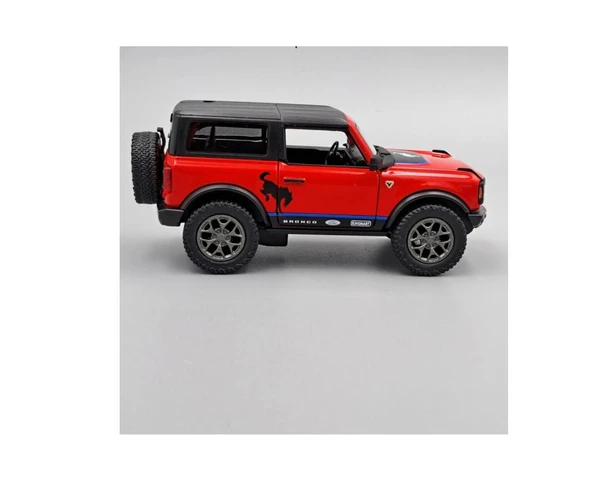 Kinsmart 2022 Ford Bronco w/ printing (Hard Top) Kırmızı 1/34 Model Araba ürün görseli 1
