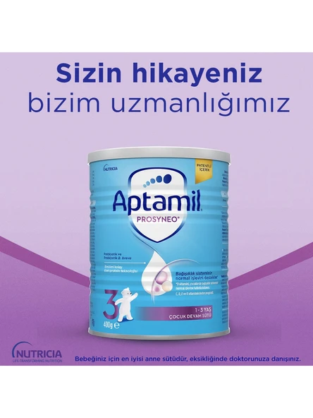 Aptamil Prosyneo 3 Prebiyotikli Probiyotikli Devam Sütü 400 Gr - Resim 2