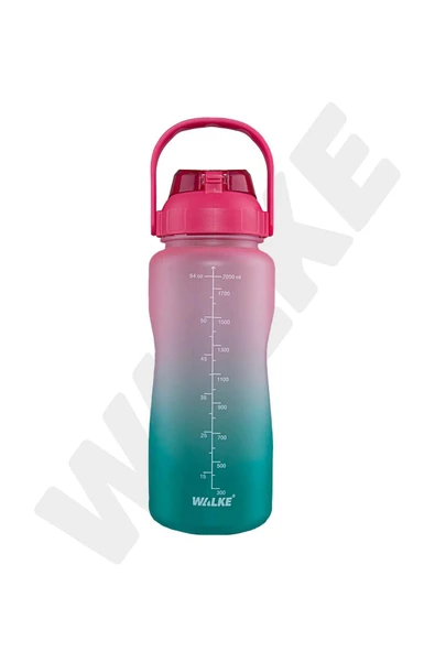 Walke Premium Bottle 2.2 Litre Motivasyonel Tritan Su Matarası Su Şişesi Suluk (BPA İÇERMEZ) ürün görseli 1