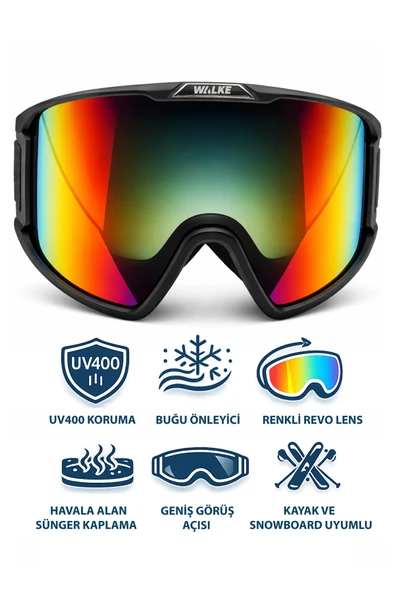 Walke Snow Premium Seri Ayarlanabilir Uv Korumalı Kayak Gözlüğü ürün görseli 1