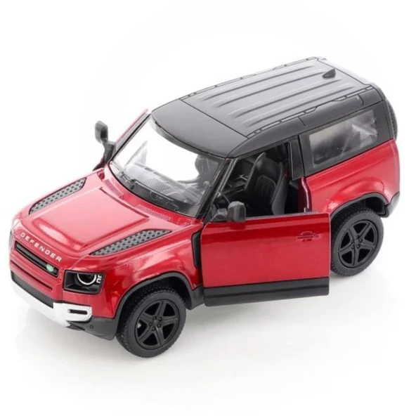 Kinsmart Land Rover Defender 90 Kırmızı 1/36 Model Araba ürün görseli 1