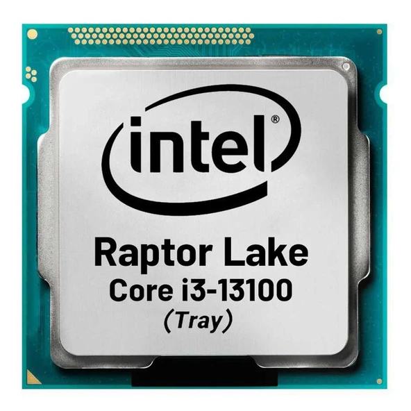 Intel Raptor Lake I3 13100 TRAY 3.40GHZ ~ 4.50GHZ 12MB 1700P Kutusuz İşlemci ürün görseli 1