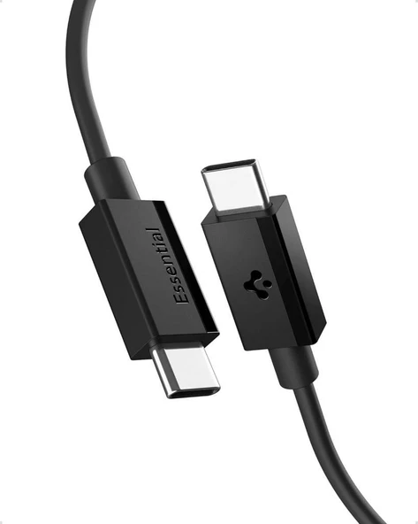 Spigen USB-C to USB-C 2 Metre Kablo 60W Güç / PPS 2.0 Super Hızlı Şarj / 480 Mbps Data Aktarım Hızı Type-C Ekstra Dayanıklı Black ürün görseli 1