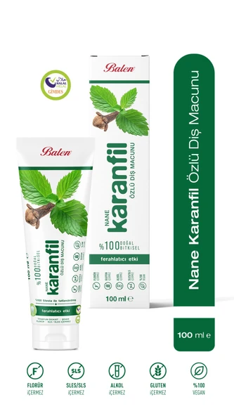 Doğal Nane & Karanfil Özlü Diş Macunu 100 ML ürün görseli 1