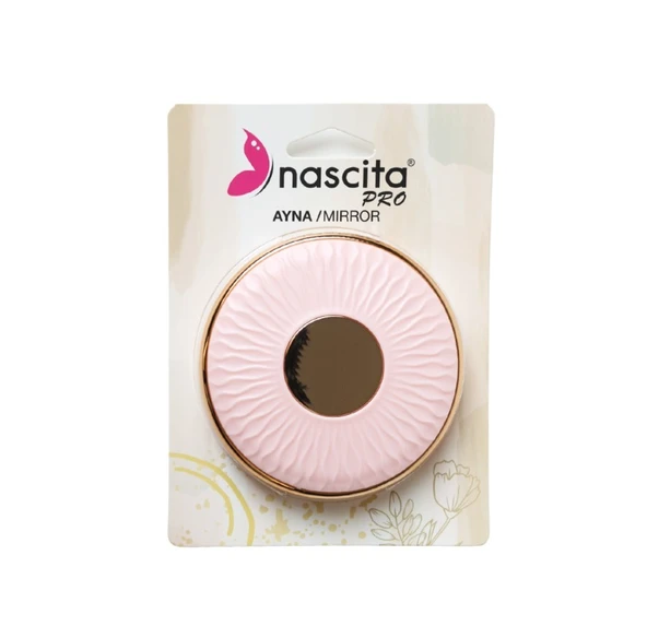 Nascita Taşınabilir Çanta Aynası Pembe 9 cm ürün görseli 1