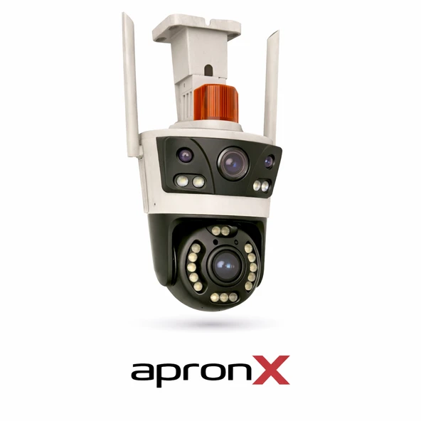 apx-wp262 6Mp 3.6mm Çift Kamera 21 Led Wifi PTZ Kamera ürün görseli 1