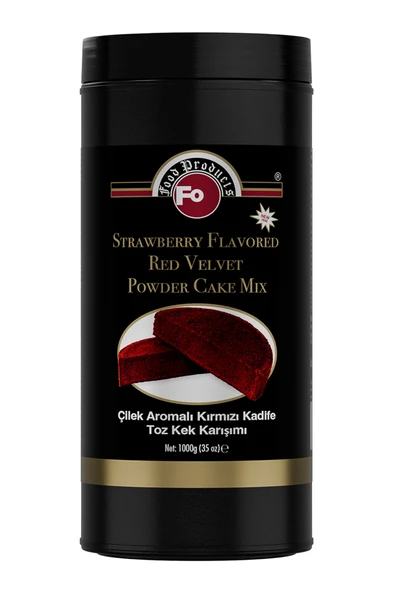 Çilek Aromalı Kırmızı Kadife Toz Kek Karışımı 1 kg ürün görseli 1