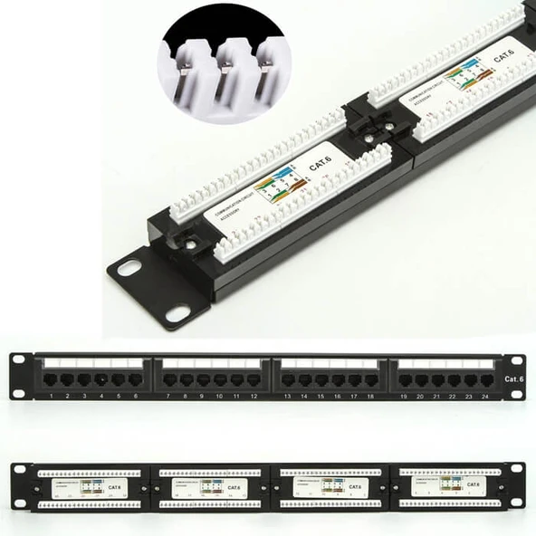 24 Port Cat6 Utp Patch Panel Dolu - Resim 8