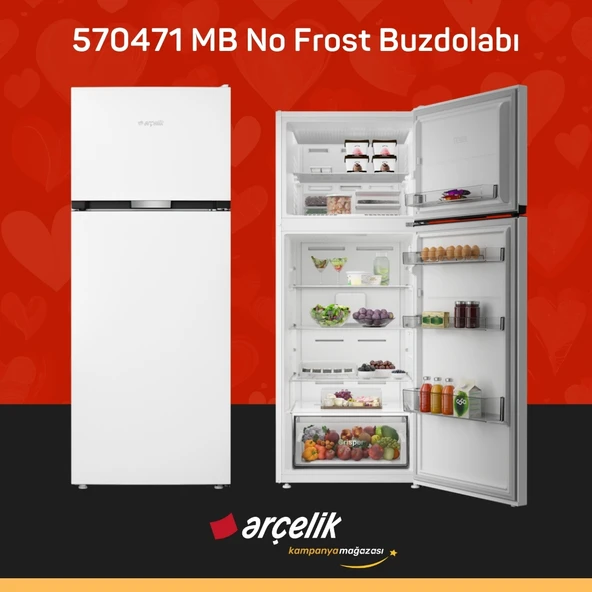 ARÇELİK 570471 MB Üstten Donduruculu Buzdolabı ürün görseli 1