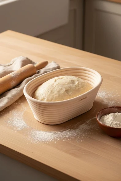 Bambum Puder - Ekmek Mayalama Sepeti Oval 21 cm ürün görseli 1