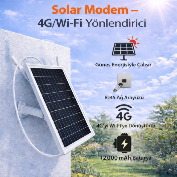 Apronx APX-SR406 Wireless 4G Solar Modem 6W 8 Kullanıcı 12000 mAh ürün görseli 1