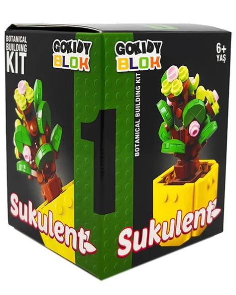 Gokidy Blok Sukulent Bitki Yapım Seti No 1 OZA61531 ürün görseli 1