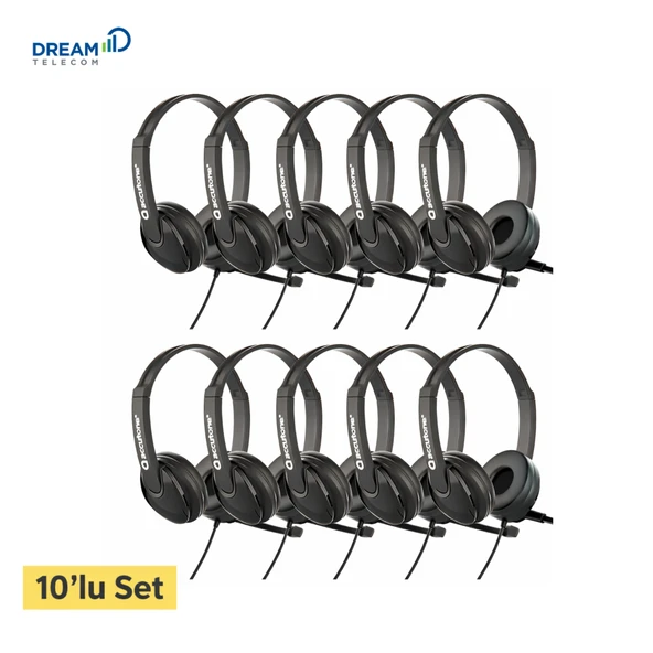 ACCUTONE ZE-UB101 USB DUO KULAKLIK 10'lu SET ürün görseli 1