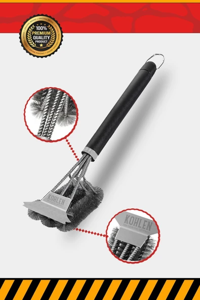 Mangal Izgara Barbekü Temizleme Fırçası Kazıyıcı - 41 cm, Dayanıklı Sap, 360° Temizlik ürün görseli 1