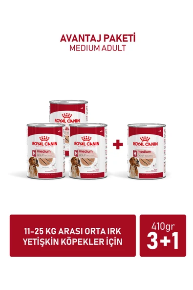 Medium Adult Konserve 3 + 1 Hediye 410 Gr ürün görseli 1