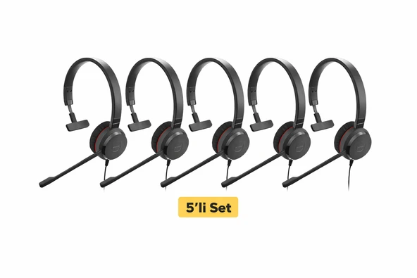 Jabra Evolve 20 Mono USB NC KULAKLIK 5'li SET ürün görseli 1