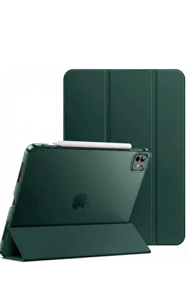 Apple Ipad Pro 11 M4 M5 2024 2025 11 Inç Tablet Uyumlu Flip Smart Standlı Akıllı Kılıf Smart Cover  Petrol Yeşili ürün görseli 1