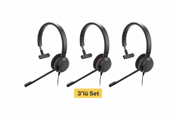 Jabra Evolve 20 Mono USB NC KULAKLIK 3'lü SET ürün görseli 1