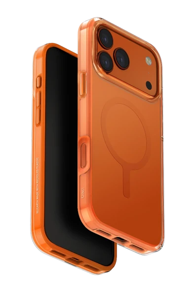 İphone 17 Pro Max Kılıf Clario Geri Dönüşüm Doğaya Duyarlı Materyal Çift Katman Magsafe Kapak  TURUNCU ürün görseli 1