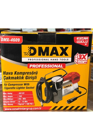 D-MAX HAVA KOMPRESÖRÜ ÇAKMAKLIK GİRİŞLİ ARAÇ POMPASI AVCI POMPASI KOMPRÖSÖRÜ ürün görseli 1