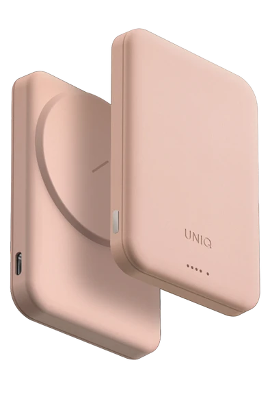 Powerbank 5000 mAh Lexa Vegan Deri Slim 20w Hızlı Şarj PocketSlim™ Magsafe Özellikli Şık Tasarım  PEMBE ürün görseli 1