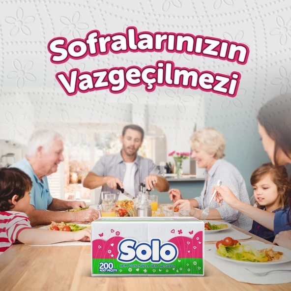 Solo Peçete 100 Lü 30X30 cm 9 Paket - Resim 4
