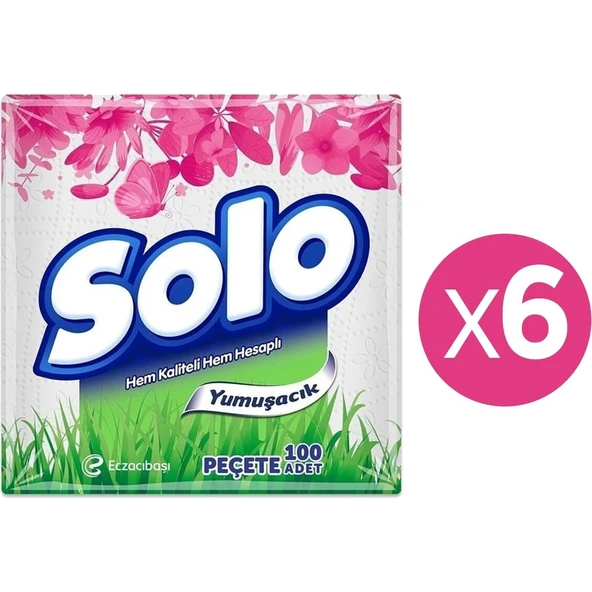 Solo Peçete 100 Lü x 6 Adet (600 Ad) ürün görseli 1