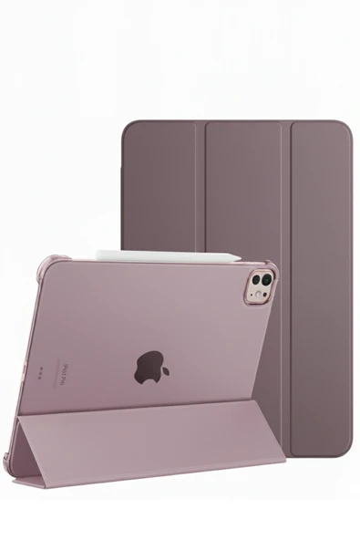 Apple Ipad Pro 11 M4 M5 2024 2025 11 Inç Tablet Uyumlu Flip Smart Standlı Akıllı Kılıf Smart Cover  Smoke Purple ürün görseli 1