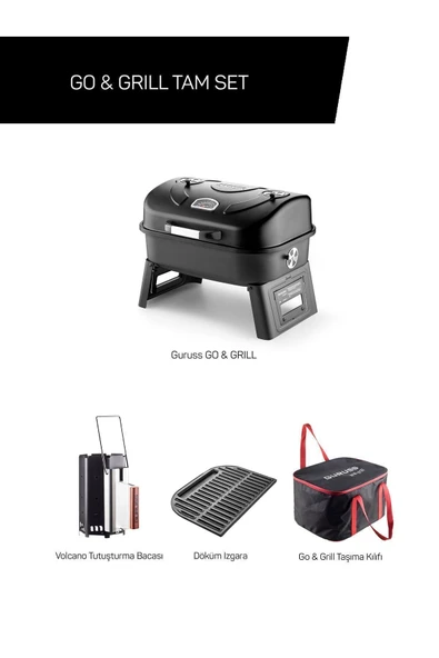 Guruss Go & Grill Tam Set Barbekü Mangal ürün görseli 1