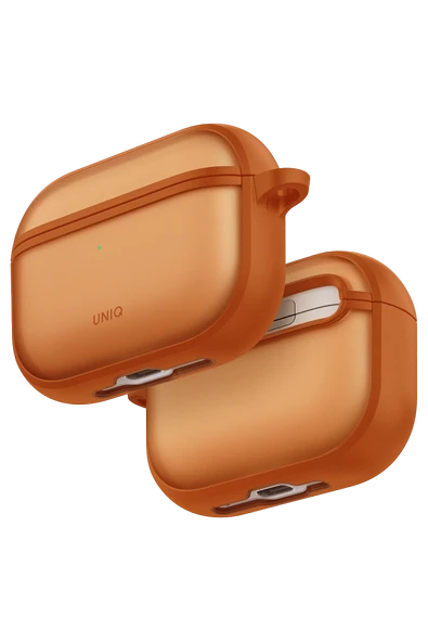 Airpods Pro 3 Kılıf Şık Koruyucu Mat Parmak İzi Tutmaz Kablosuz Şarj Destek Hang Alüminyum Karabina  TURUNCU ürün görseli 1
