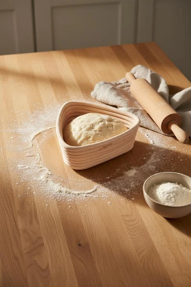 Bambum Puder - Ekmek Mayalama Sepeti Üçgen 16 Cm ürün görseli 1