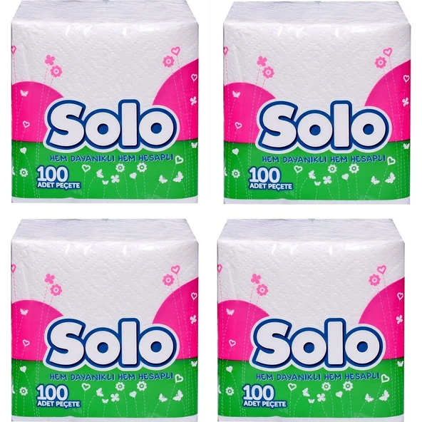 Solo Peçete 100 'lü 30 X 30 cm 4 Paket ürün görseli 1