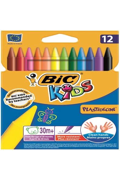 Bic Pastel Boya Plastidecor Karton Kutu 12 Li 920299 ürün görseli 1