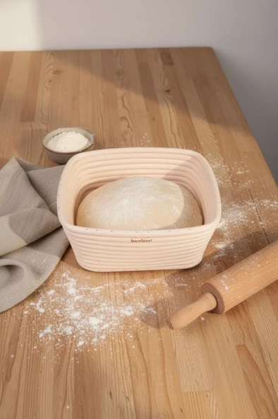 Bambum Puder - Ekmek Mayalama Sepeti Kare 20 Cm ürün görseli 1