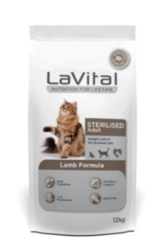 LaVital Kuzu Etli 12 kg Kısırlaştırılmış Yetişkin Kedi Maması ürün görseli 1