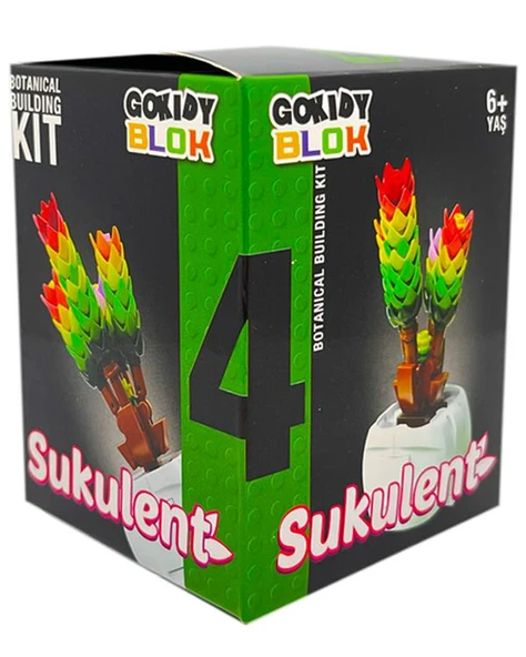 Gokidy Blok Sukulent Bitki Yapım Seti No 4 OZA61531 ürün görseli 1