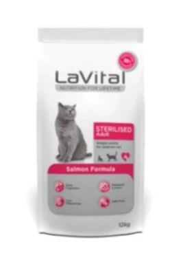 LaVital Somonlu 12 kg Kısırlaştırılmış Yetişkin Kedi Maması ürün görseli 1