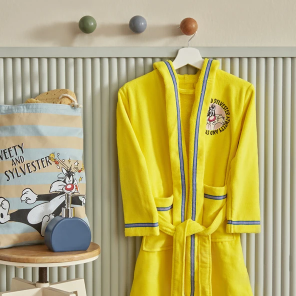 Karaca Home Looney Tunes Tweety Kapüşonlu Bornoz 4/6 Yaş ürün görseli 1