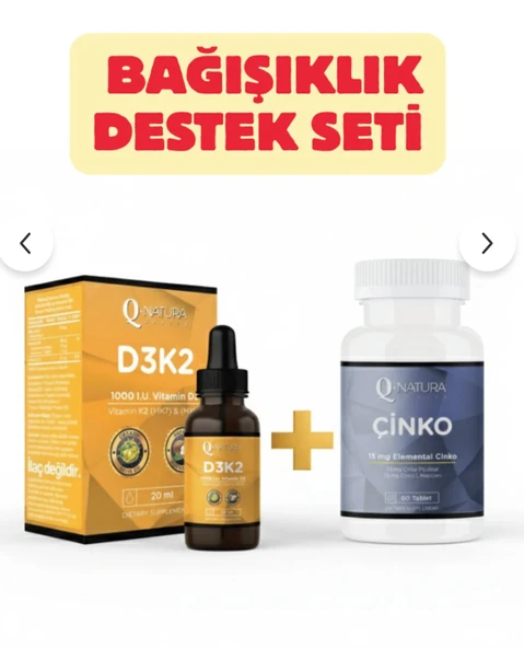 Q natura series D3K2 Damla + Çinko Günlük Bağışıklık Destek Seti ürün görseli 1