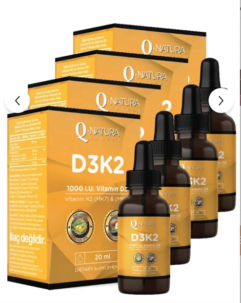 Q natura series D3K2 20 ml 4'lü ürün görseli 1