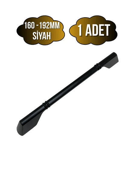 Saroz Düz Siyah Metal Dolap Kulpu Mobilya ve Mutfak Dolap Kulpu(SİYAH)(160-192MM) Siyah 160-192mm 160-192mm - 1 ADET ürün görseli 1
