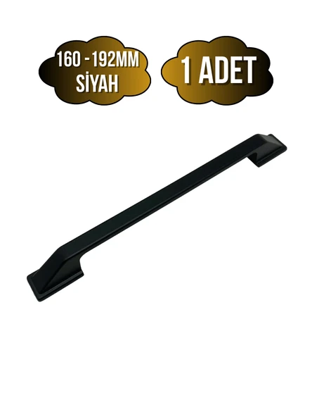 Vera Siyah Metal Dolap Kulpu Mobilya ve Mutfak Dolap Kulpu(SİYAH)(160-192MM) Siyah 160-192mm 160-192mm - 1 ADET ürün görseli 1