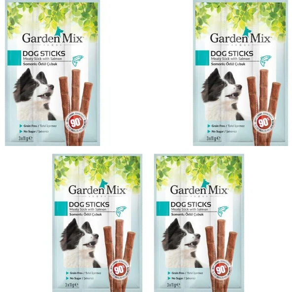 Gardenmix Somonlu Köpek Stick Ödül 3*11 Gr X 4 Adet ürün görseli 1
