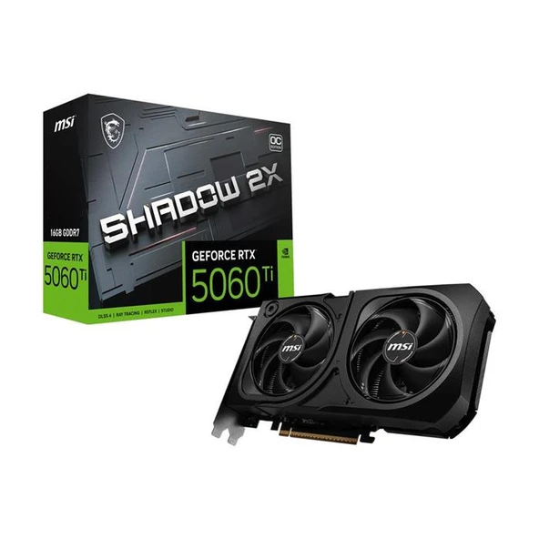 MSI RTX 5060 TI 16G Shadow 2X OC Plus G506T-16S2CP 128 Bit GDDR7 16 GB Ekran Kartı ürün görseli 1