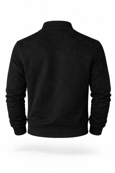 Premium Slim Fit Bomber Kolej Deri Ceket - Resim 8