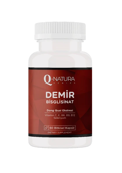 Q natura series Demir Bisglisinat Iron 60 Bitkisel Kapsül ürün görseli 1